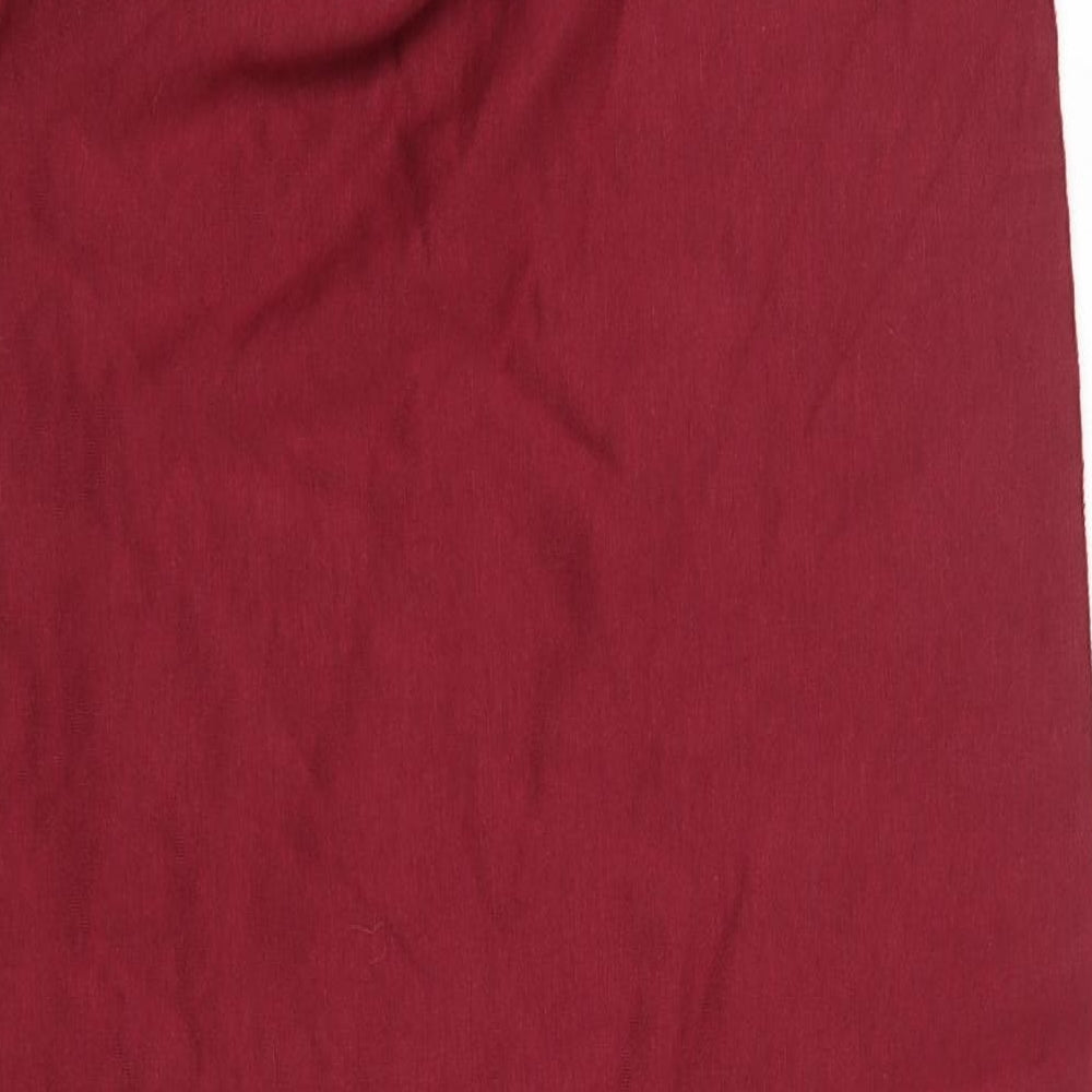 Primark Womens Red Round Neck Polyester Pullover Jumper Size L