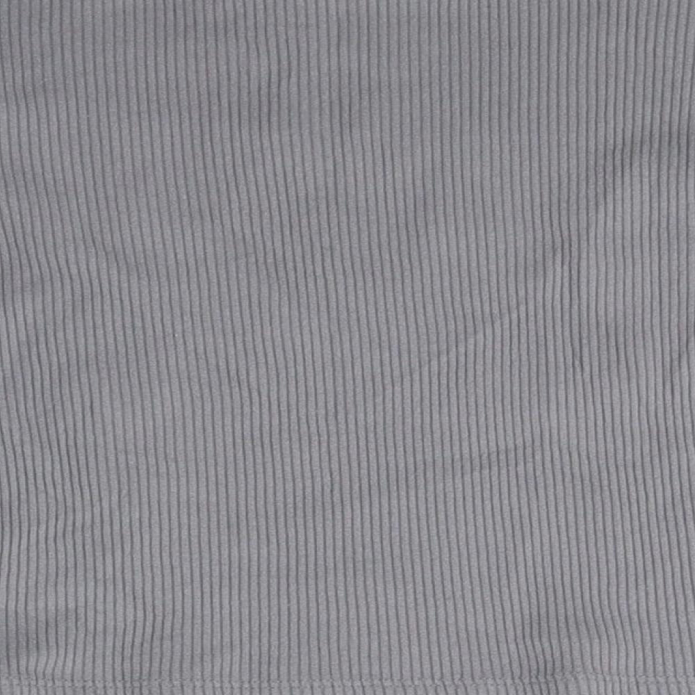 H&M Girls Grey Round Neck Cotton Pullover Jumper Size 7 Years