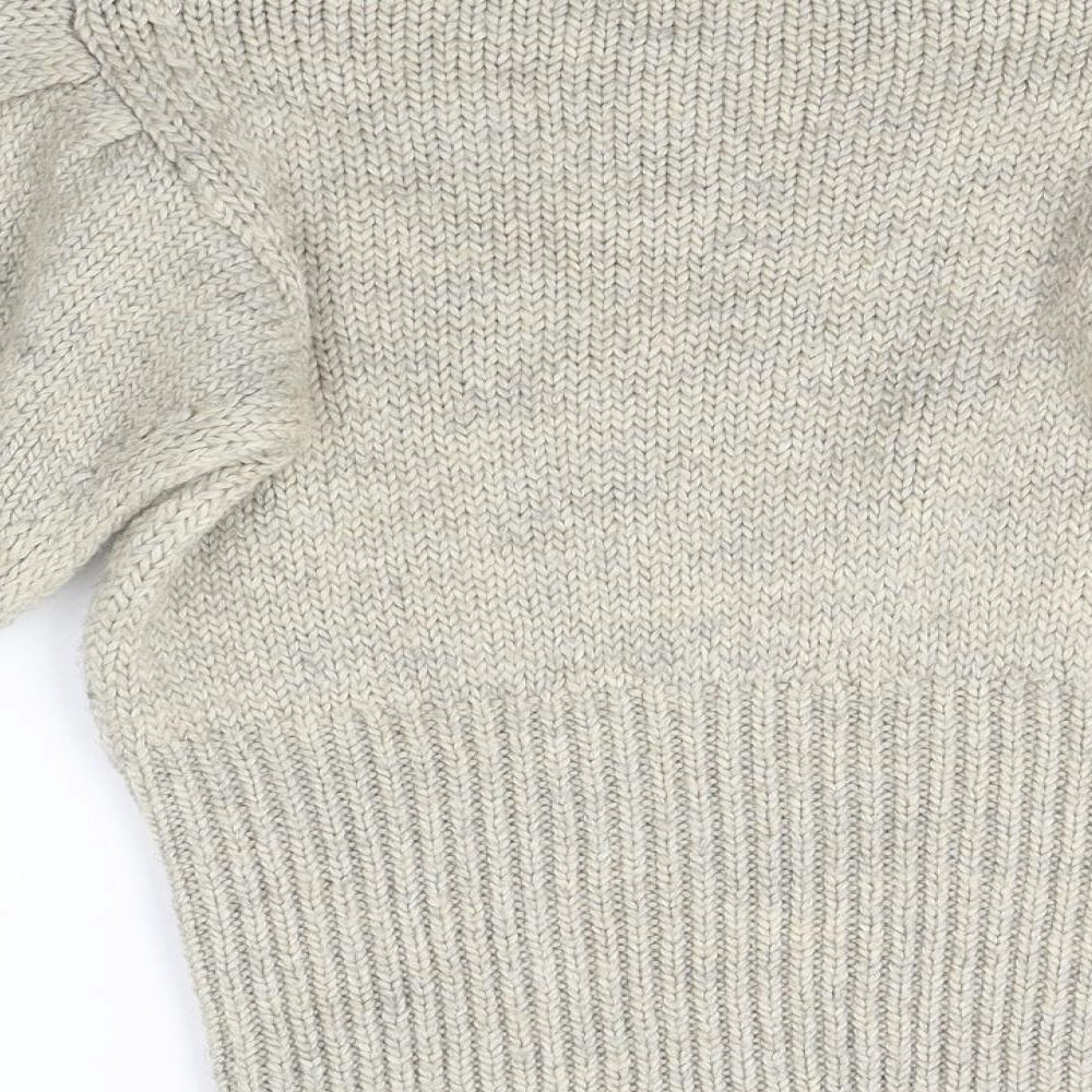 Topshop Womens Brown High Neck Acrylic Pullover Jumper Size S