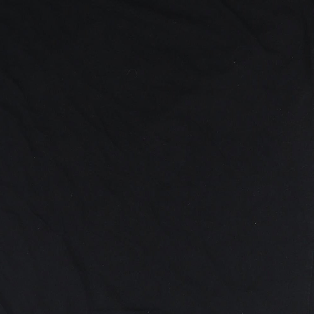 Primark Womens Black 100% Cotton Basic Blouse Size S Round Neck
