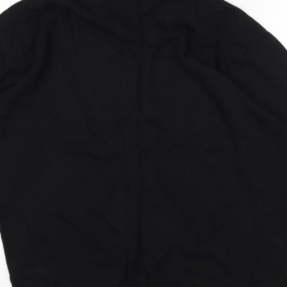 Catullus Womens Black V-Neck Cotton Pullover Jumper Size L