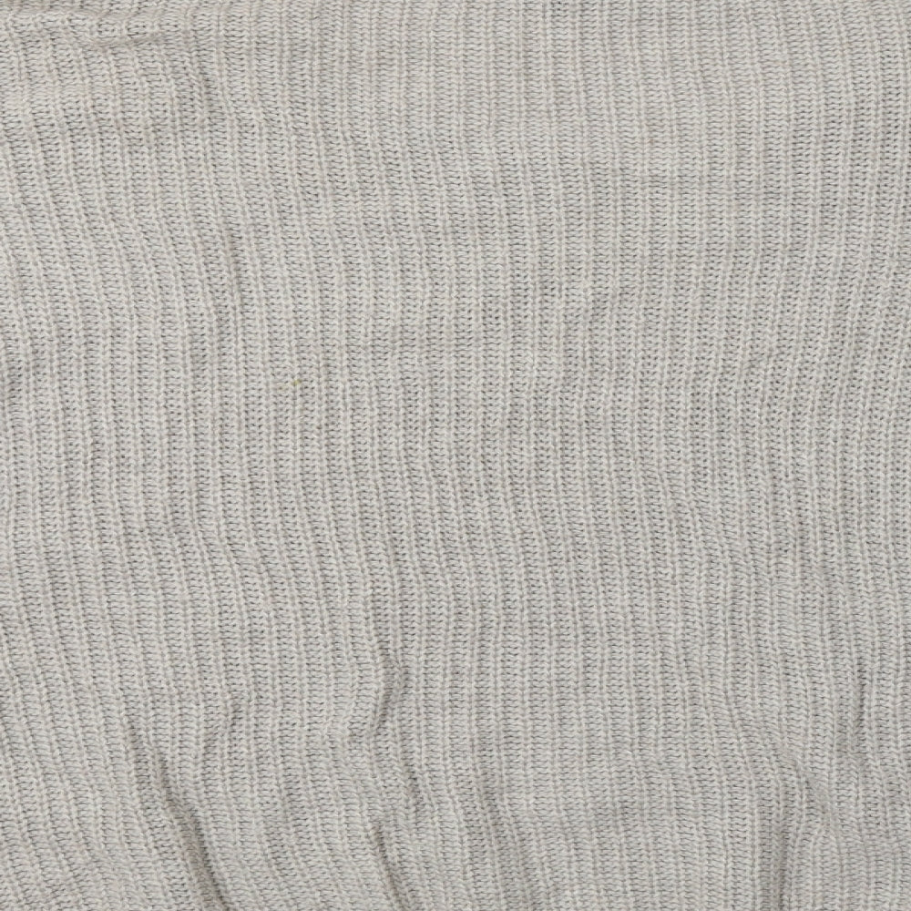 Topshop Womens Beige Round Neck Acrylic Pullover Jumper Size 12