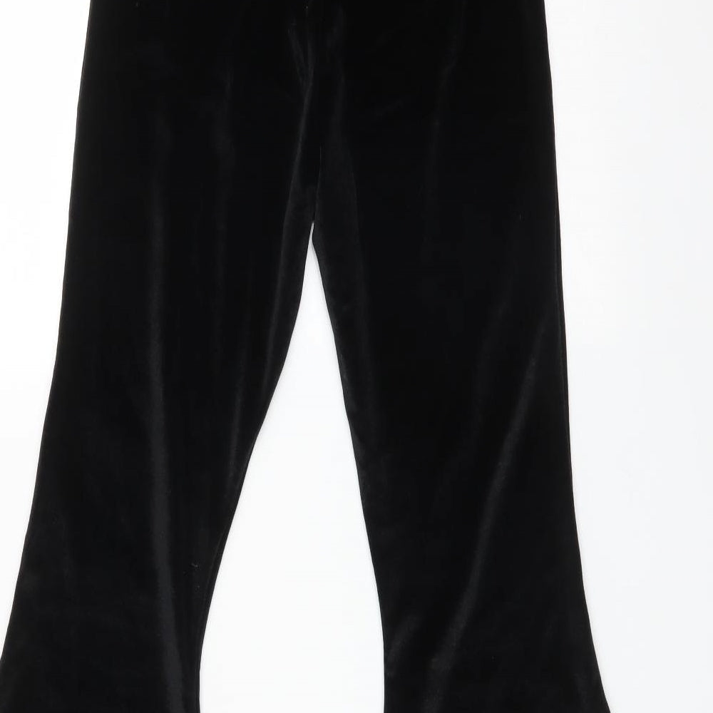 ROKOKO Womens Black Polyester Trousers Size 10 L32 in Regular