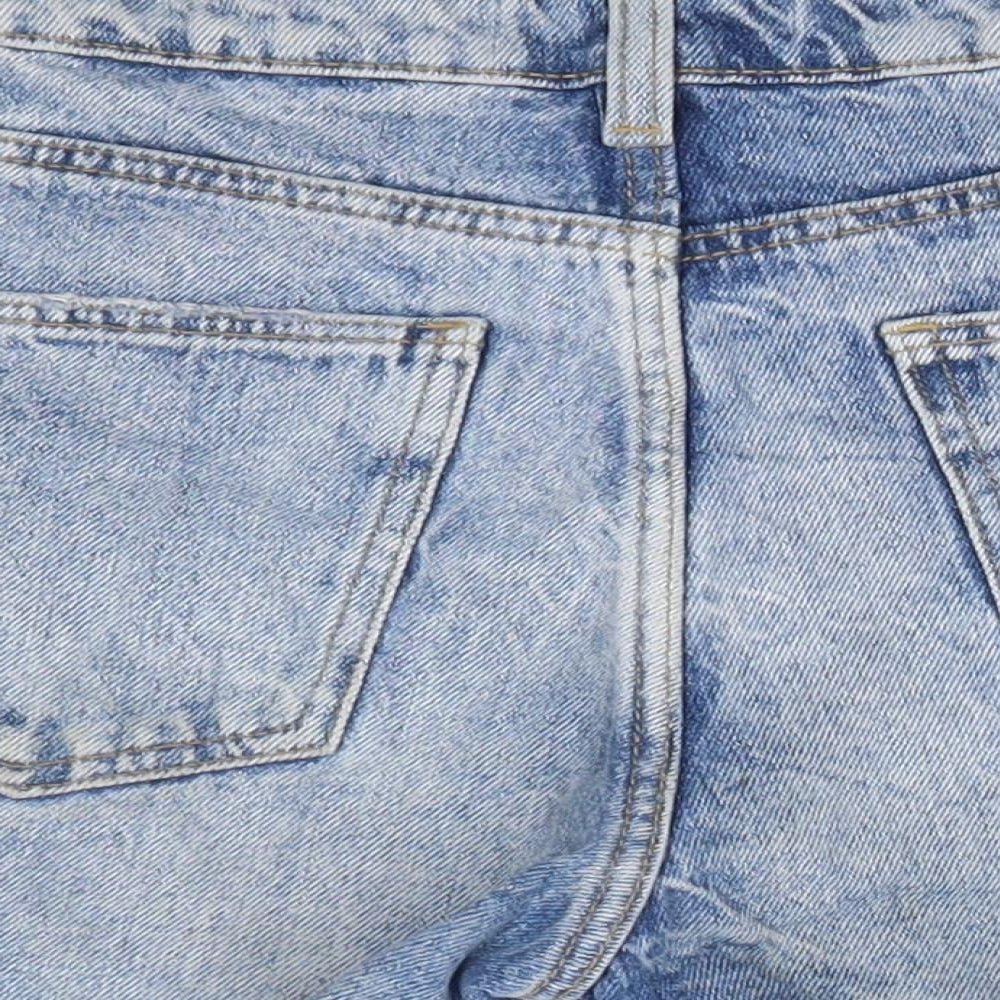 Sinsay Womens Blue 100% Cotton Cut-Off Shorts Size 6 Regular