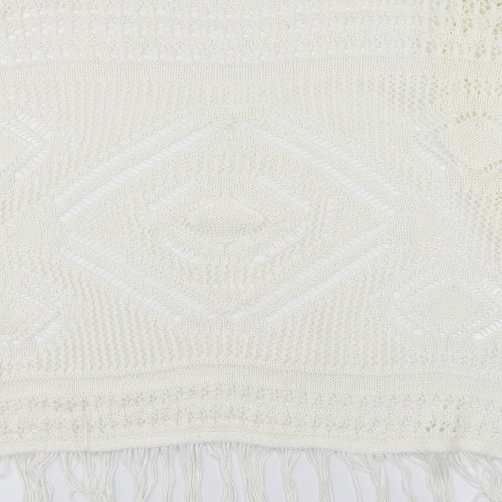 Atmosphere Womens Ivory Round Neck Acrylic Cardigan Jumper Size 10