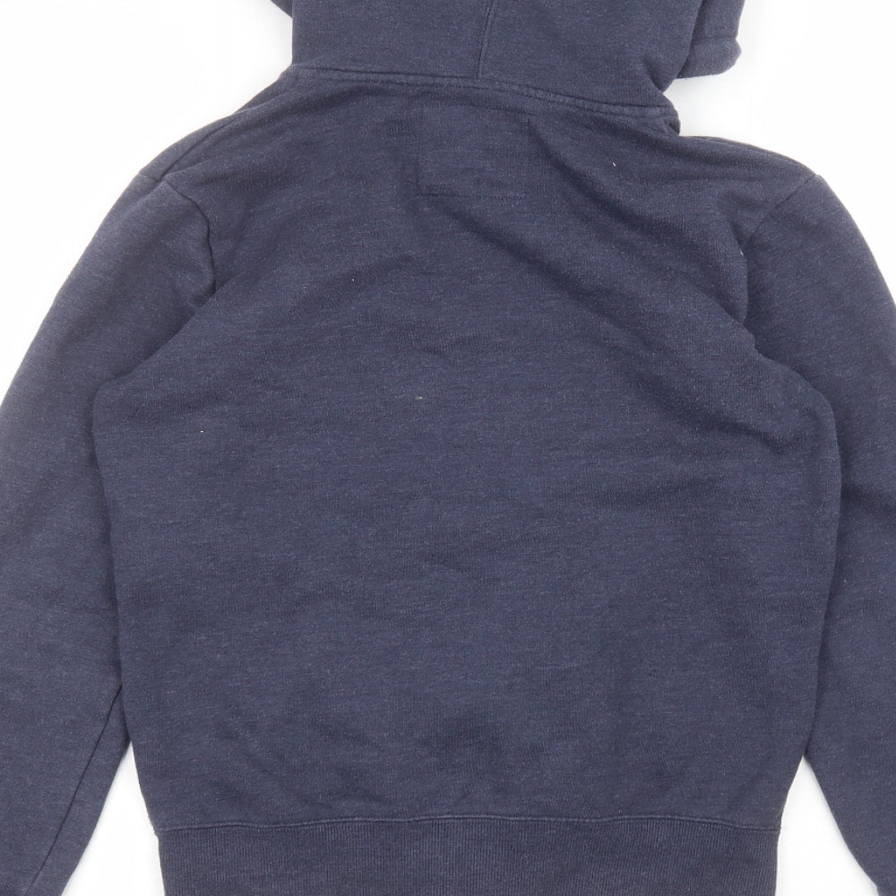 Nanny State Womens Blue Cotton Full Zip Hoodie Size XS