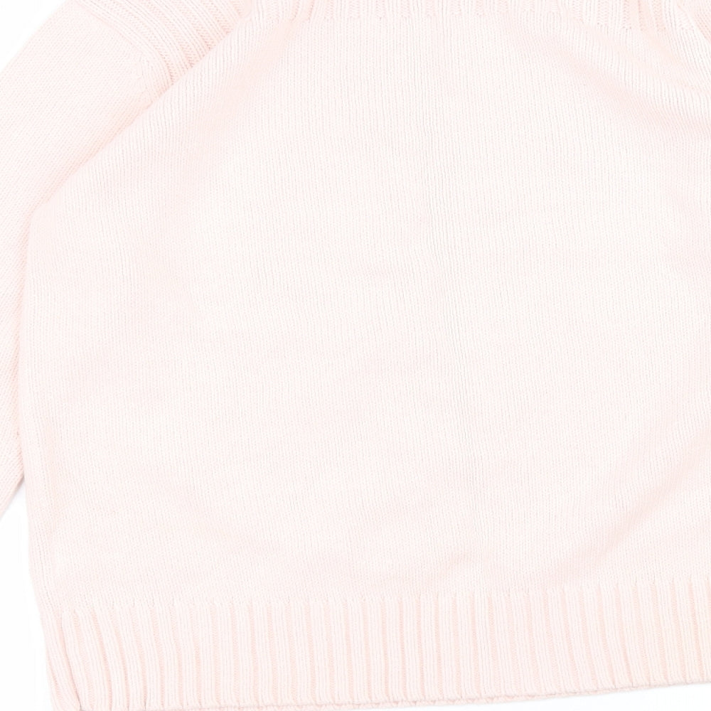 Liz Claiborne Womens Pink Round Neck Acrylic Pullover Jumper Size M