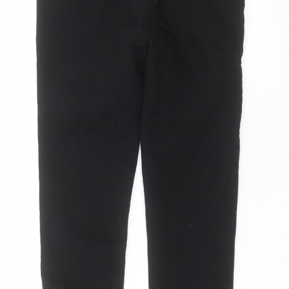 hlkodo Womens Black Cotton Trousers Size M L23 in Regular
