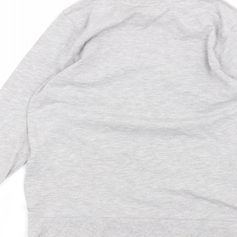 George Boys Grey Round Neck Cotton Pullover Jumper Size 8-9 Years
