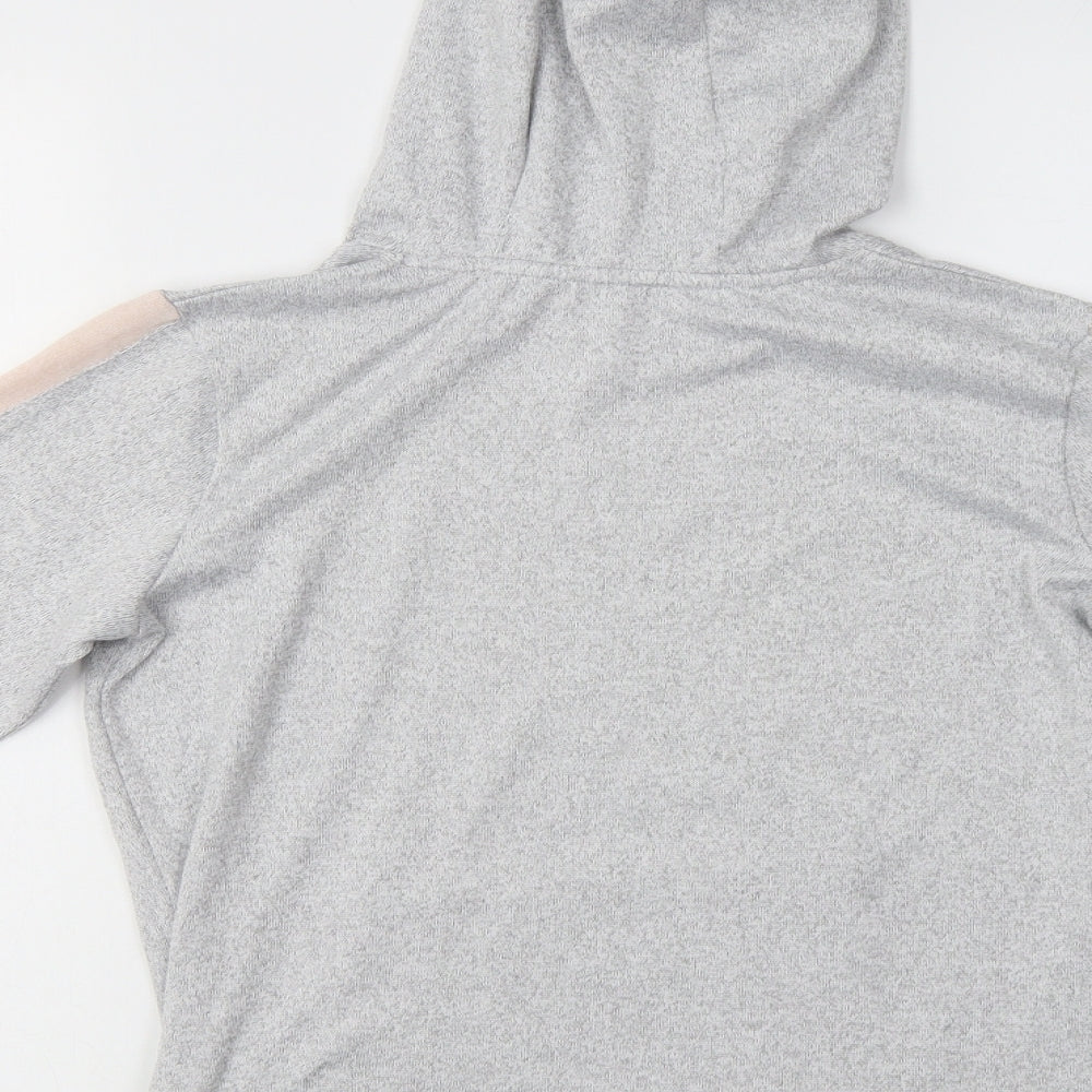 Matalan Girls Grey Polyester Pullover Hoodie Size 10 Years