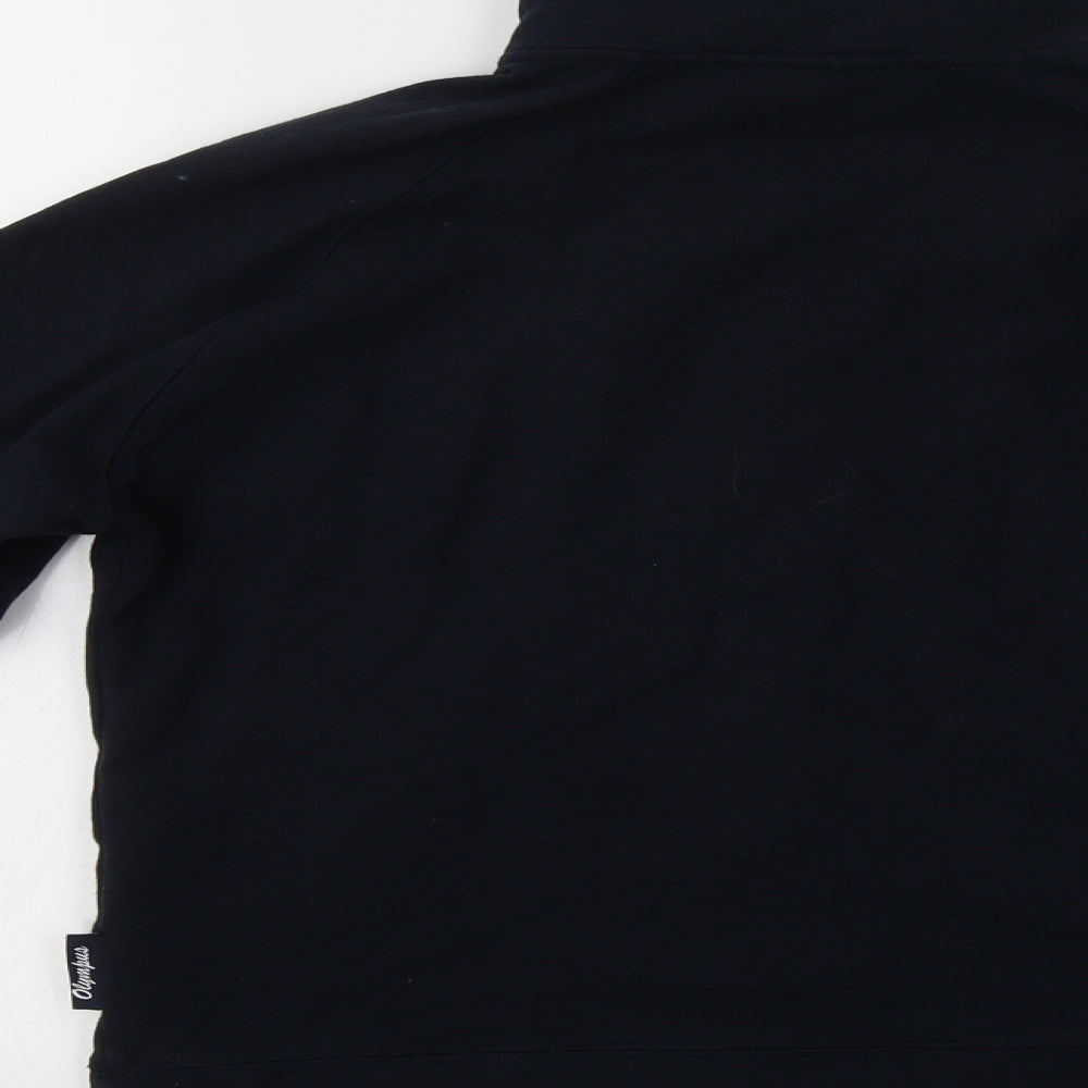 Olympus Womens Blue Cotton Full Zip Sweatshirt Size 10
