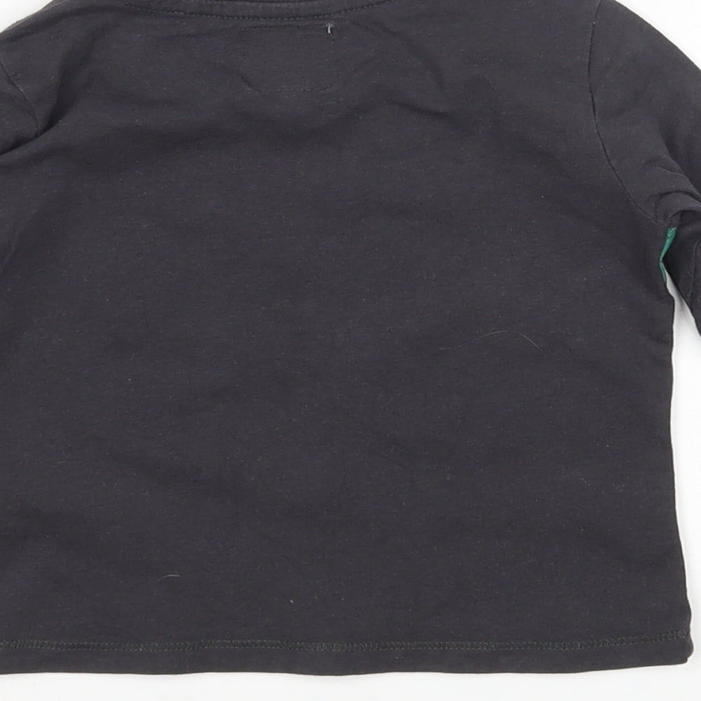 CoolClub Boys Grey Cotton Basic T-Shirt Size 2 Years Round Neck