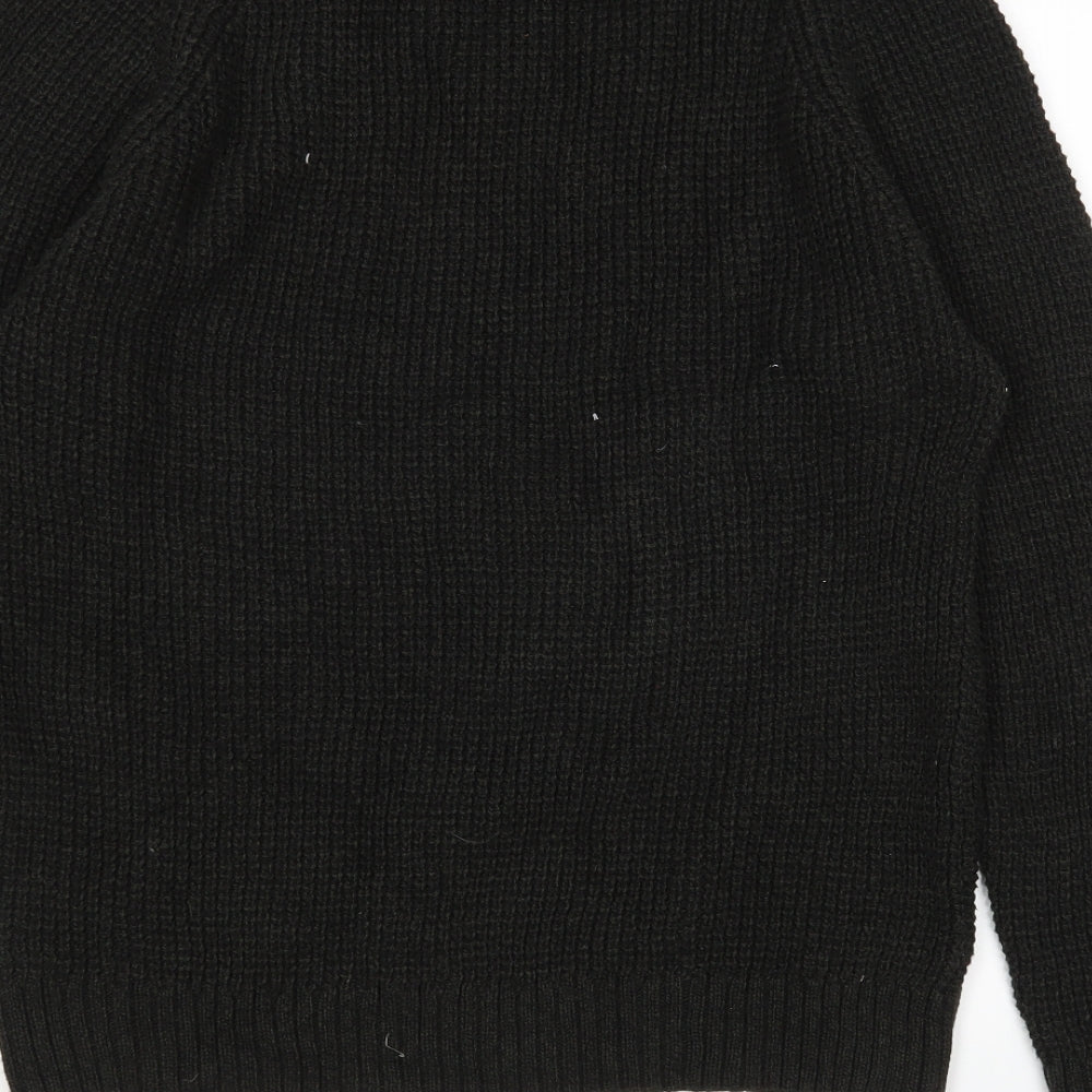 Label Lab Mens Green Round Neck Cotton Pullover Jumper Size M