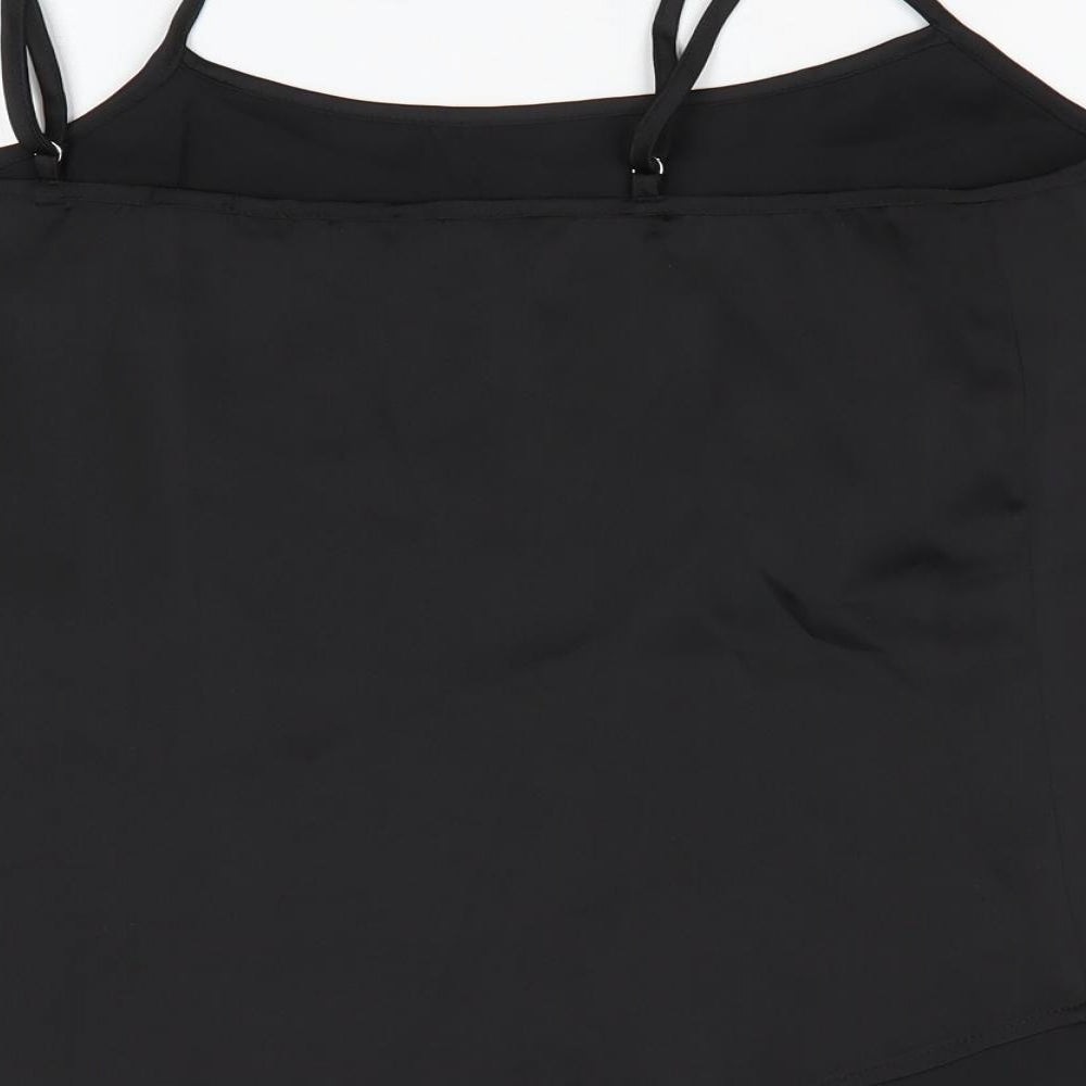 SheIn Womens Black Polyester Camisole Blouse Size 10 Round Neck