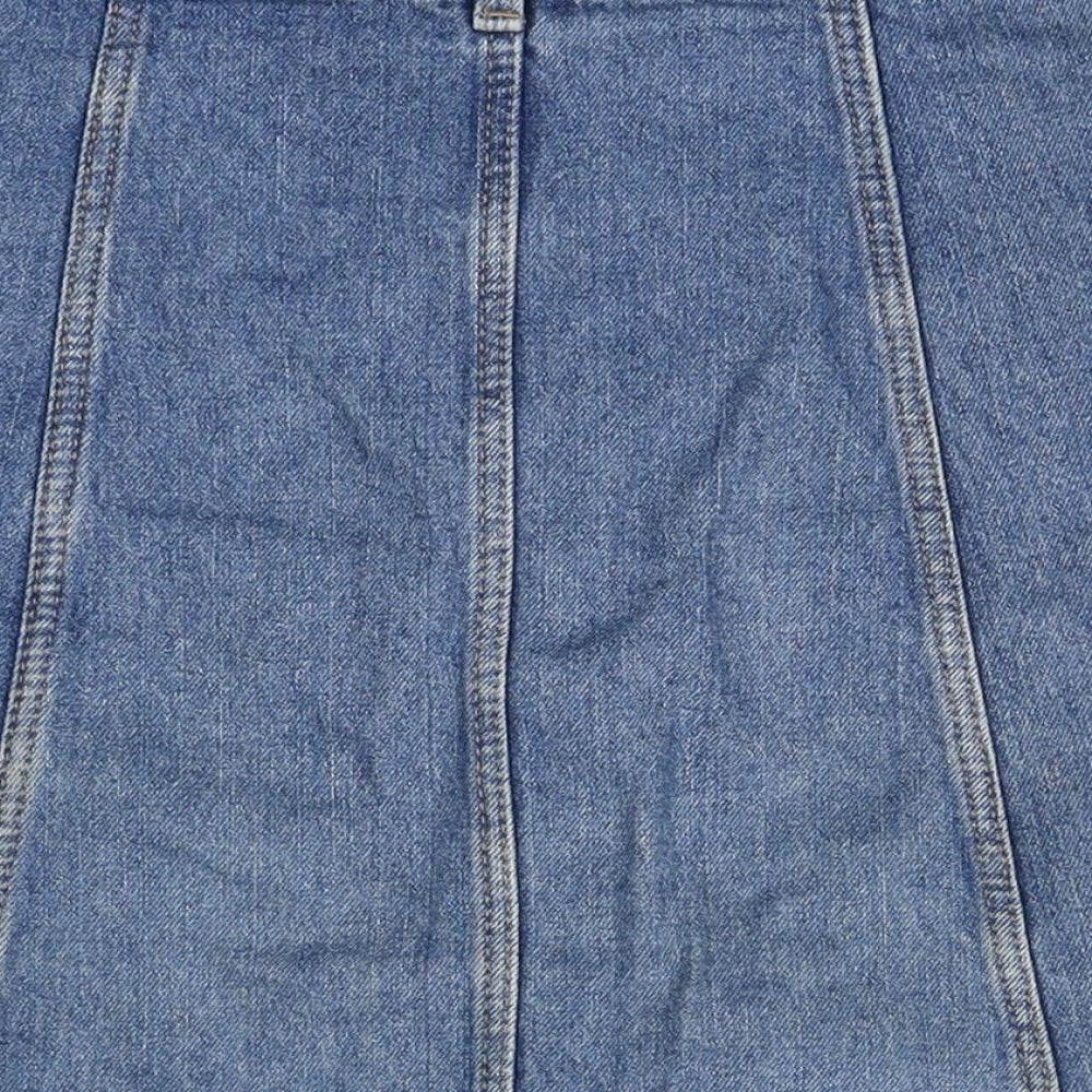 Divided Womens Blue Cotton A-Line Skirt Size 6