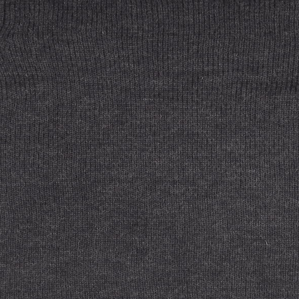 Damart Womens Grey Round Neck Floral Acrylic Pullover Jumper Size 14