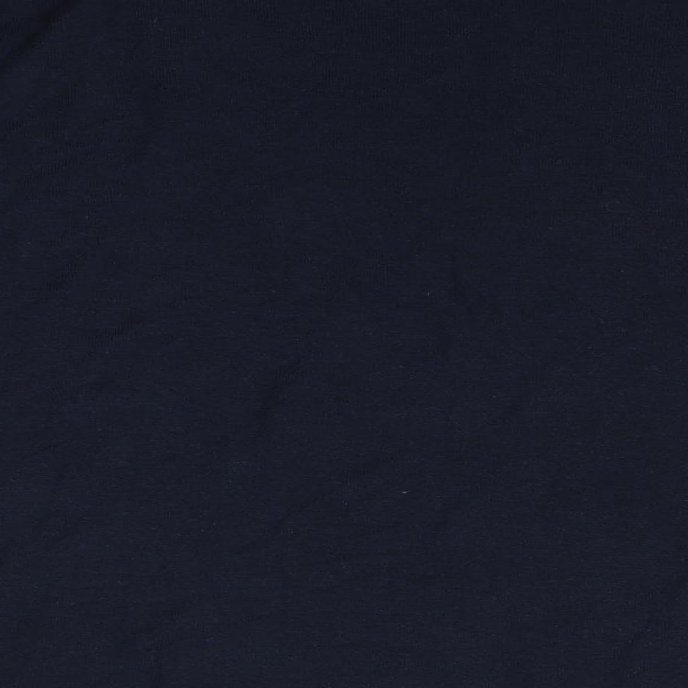 H&M Womens Blue Acrylic Basic T-Shirt Size L Round Neck