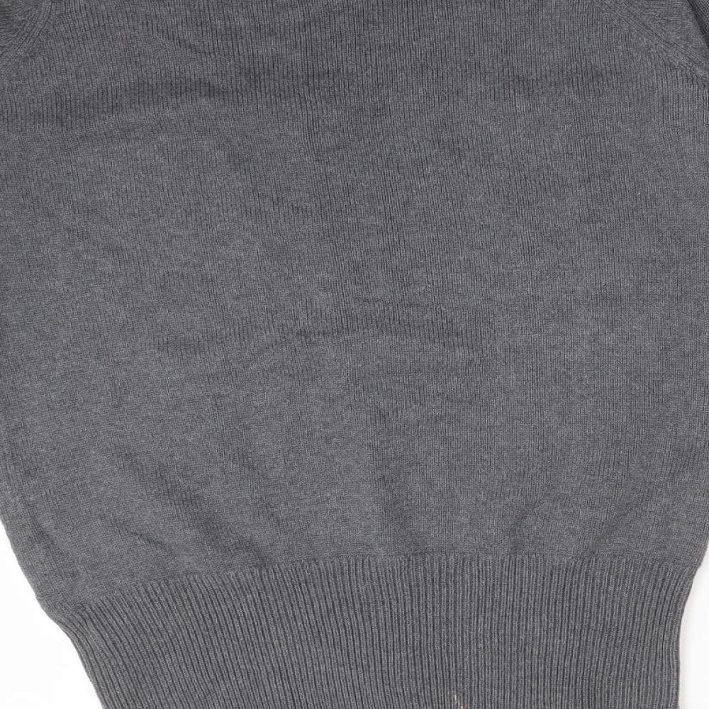 Zara Mens Grey Cotton Pullover Sweatshirt Size L