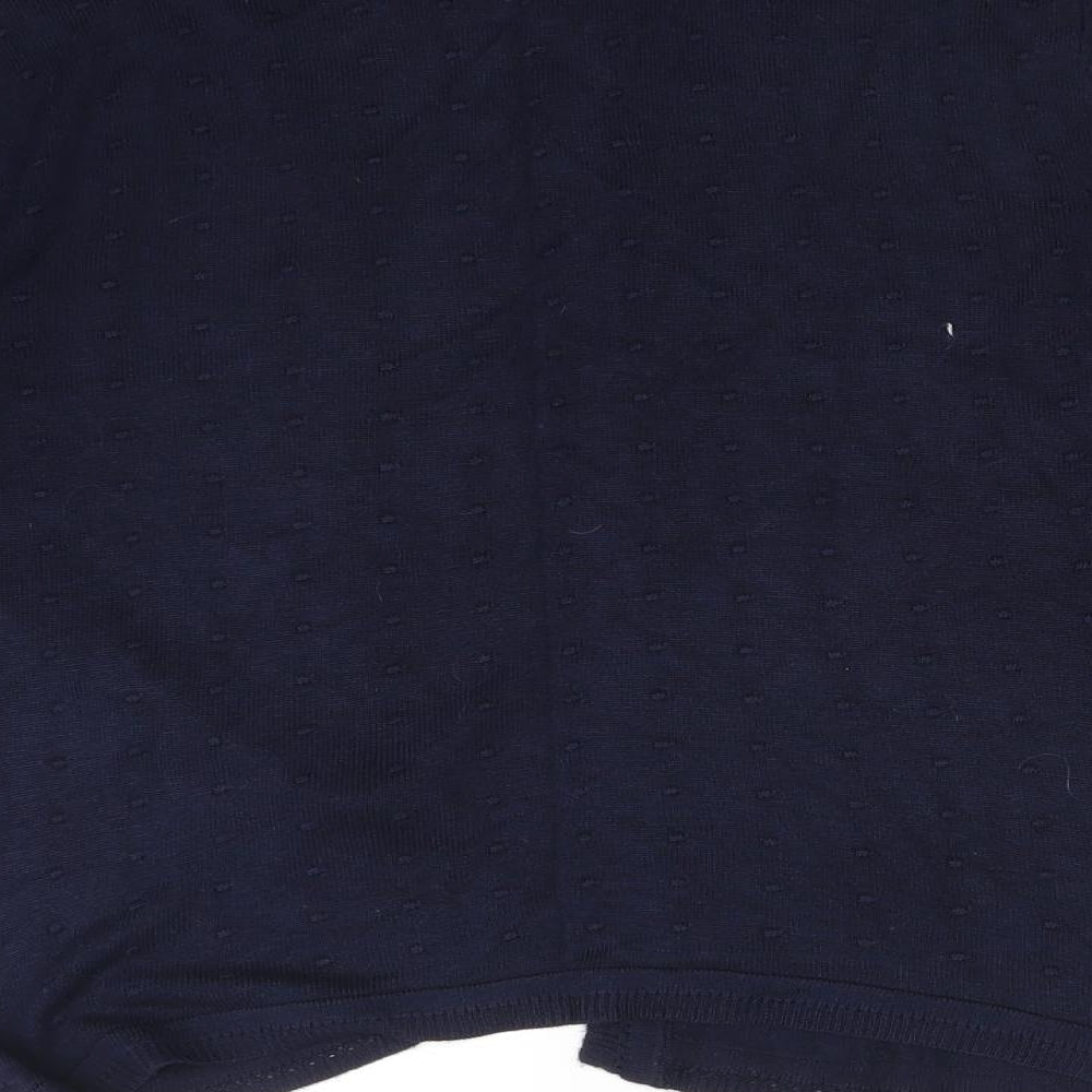 Matalan Womens Blue Polka Dot Viscose Cardigan Jumper Size 14