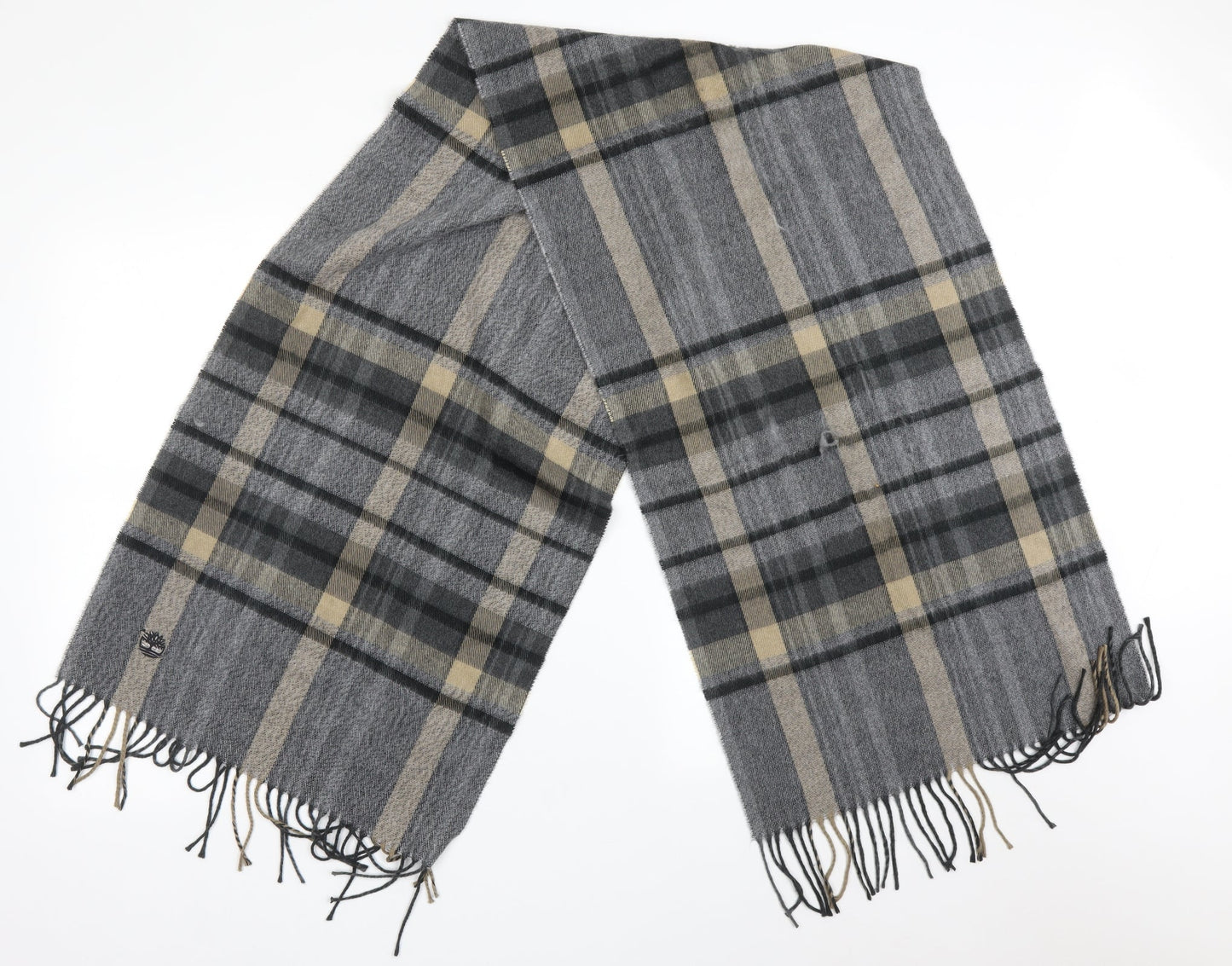 Preworn Womens Multicoloured Check Acrylic Scarf