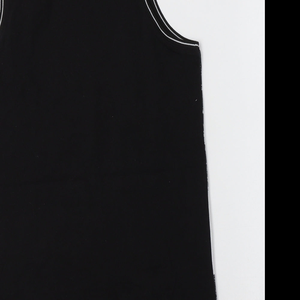 River Island Girls Black Cotton Basic Tank Size 11-12 Years Crew Neck - NYC