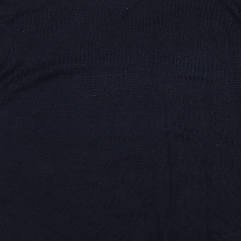 Finest Made Mens Blue V-Neck Acrylic Pullover Jumper Size 2XL