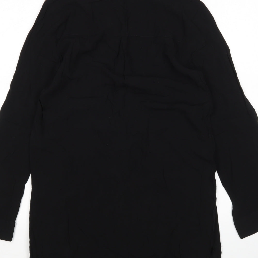 Atmosphere Womens Black Viscose Basic Blouse Size 8 V-Neck