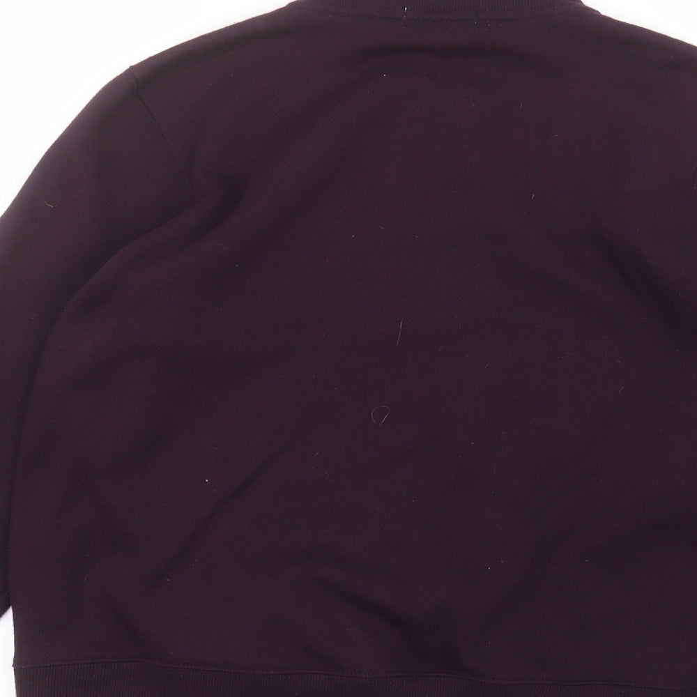 Bonmarché Womens Purple Round Neck Polyester Full Zip Jumper Size M