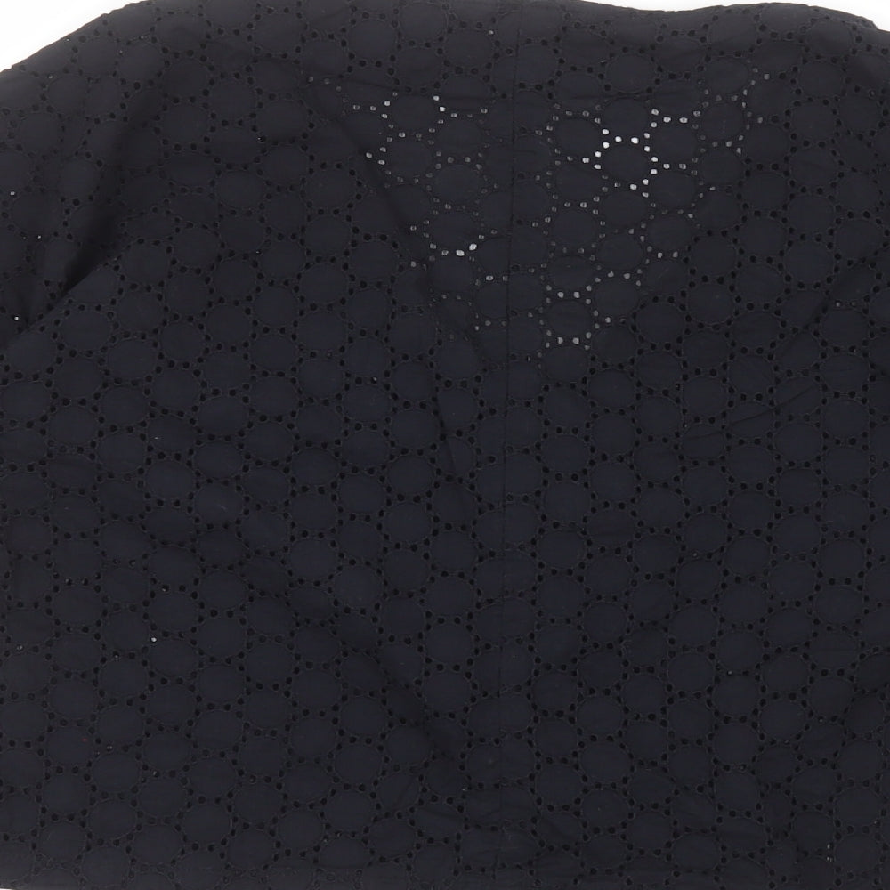 ASOS Womens Black V-Neck Cotton Cardigan Jumper Size 8