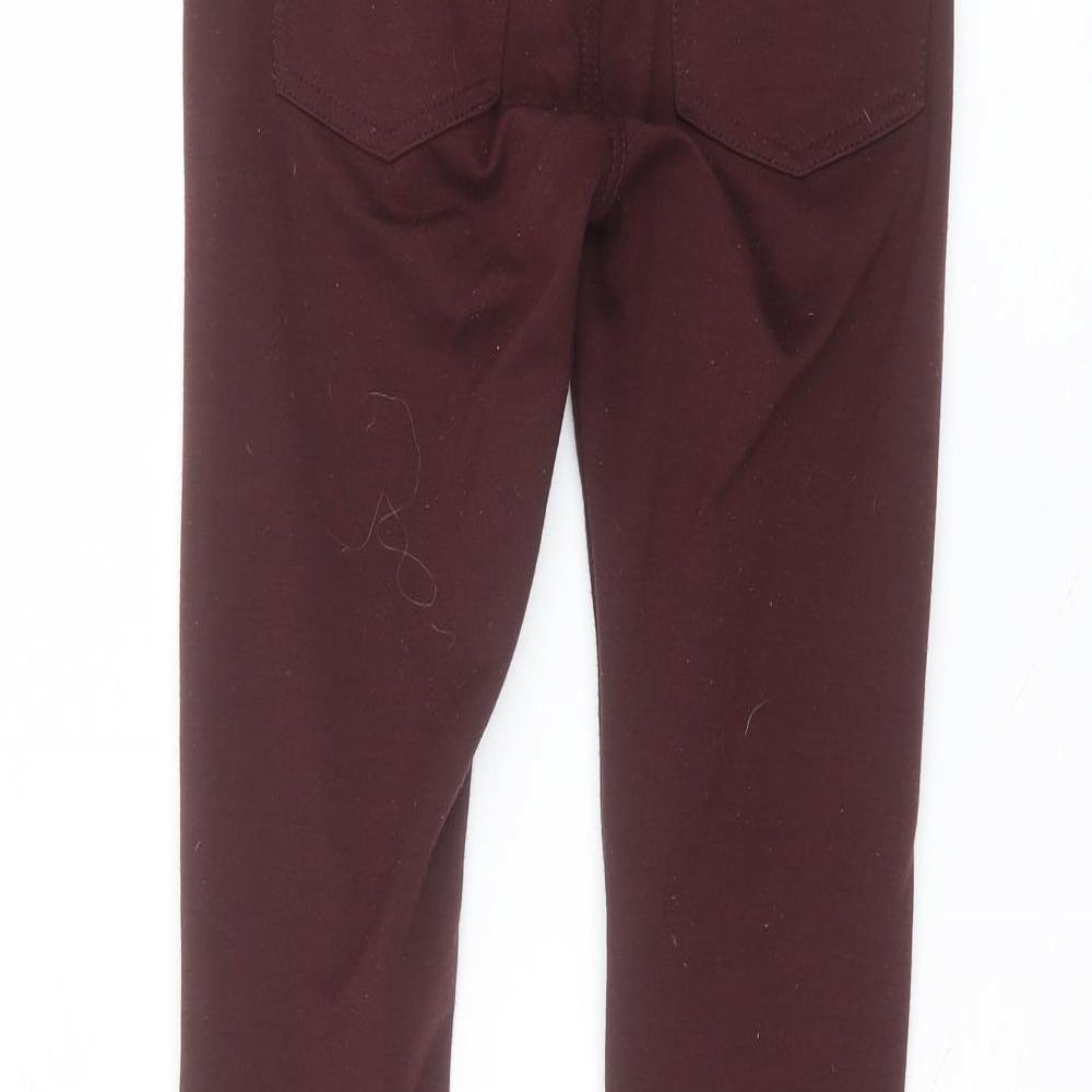 Denim & Co. Womens Red Cotton Skinny Jeans Size 6 L27 in Regular