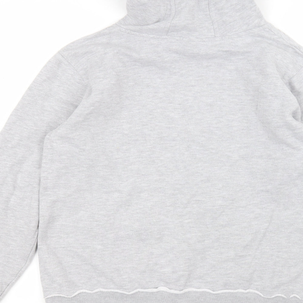 Pineapple Womens Grey Cotton Pullover Hoodie Size M