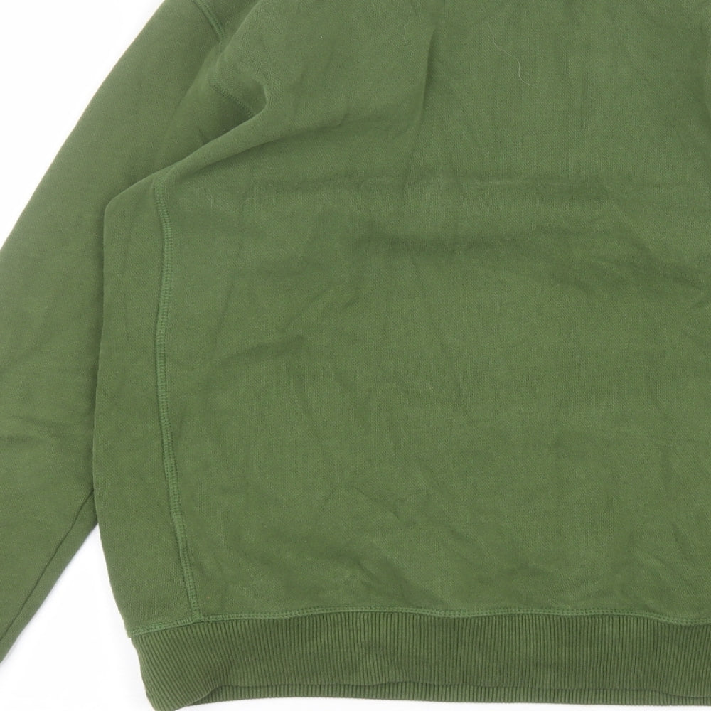 NEXT Mens Green Round Neck Cotton Pullover Jumper Size S