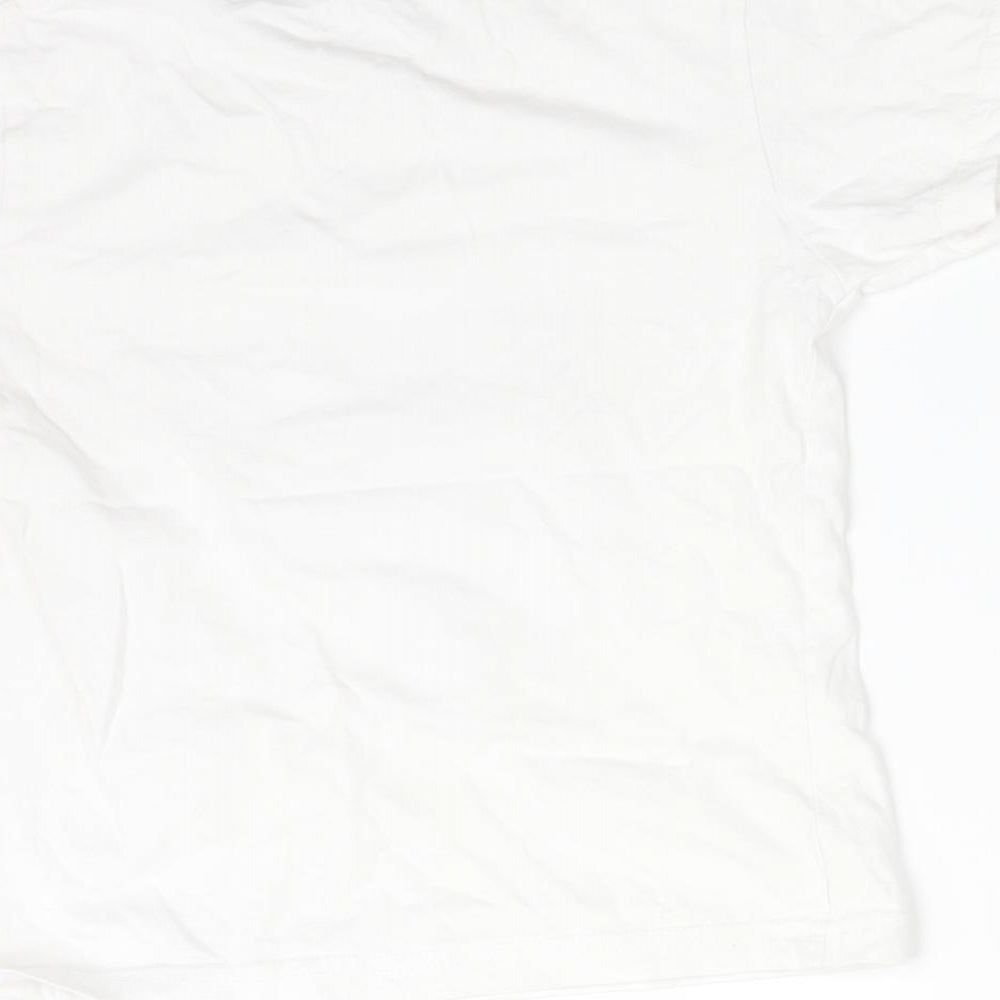 ELITE KIDS Girls White Cotton Basic T-Shirt Size 4-5 Years Crew Neck - MINNIE MOUSE