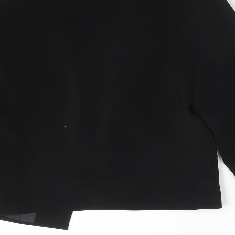 ASOS Womens Black Polyester Jacket Blazer Size 8