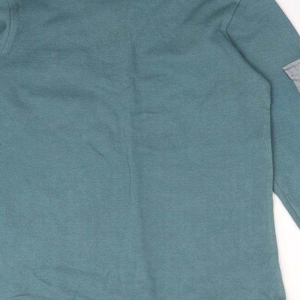 George Boys Green Cotton Basic T-Shirt Size 11-12 Years Roll Neck