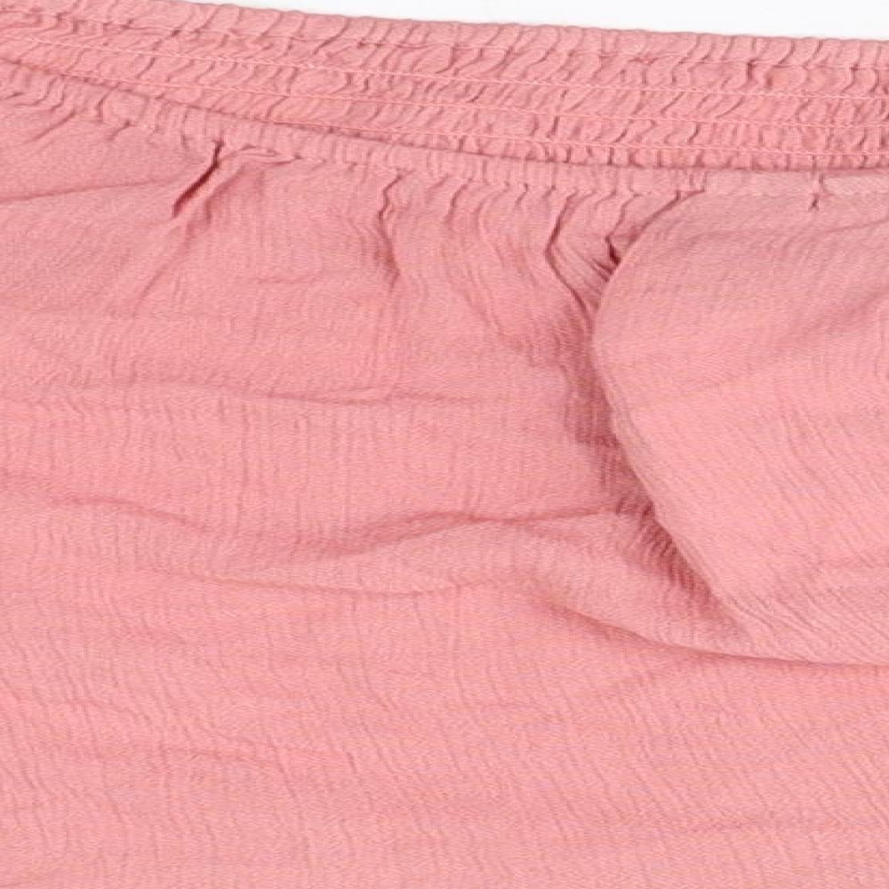 ASOS Womens Pink Viscose Basic T-Shirt Size 4 Round Neck