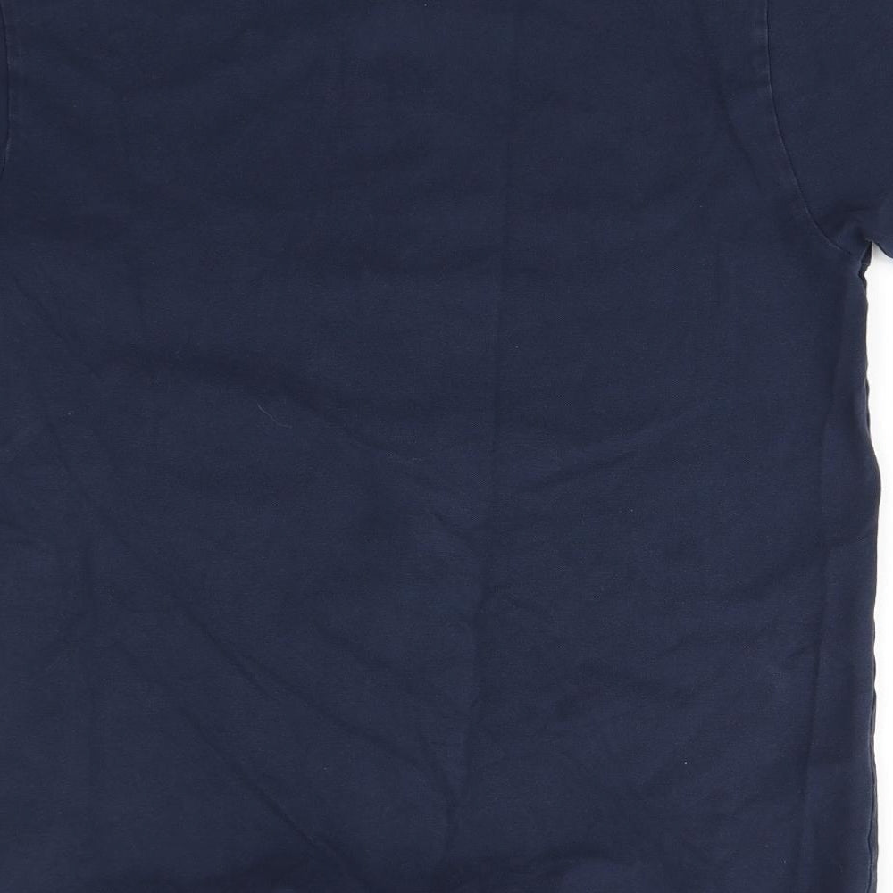 NEXT Mens Blue Cotton Button-Up Size M Collared