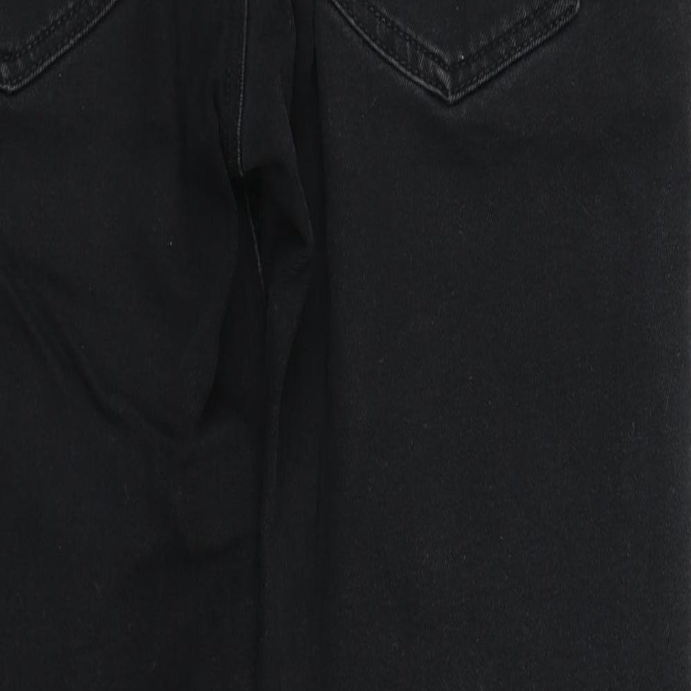 Next Womens Black Cotton Straight Jeans Size 30 L27 in Slim
