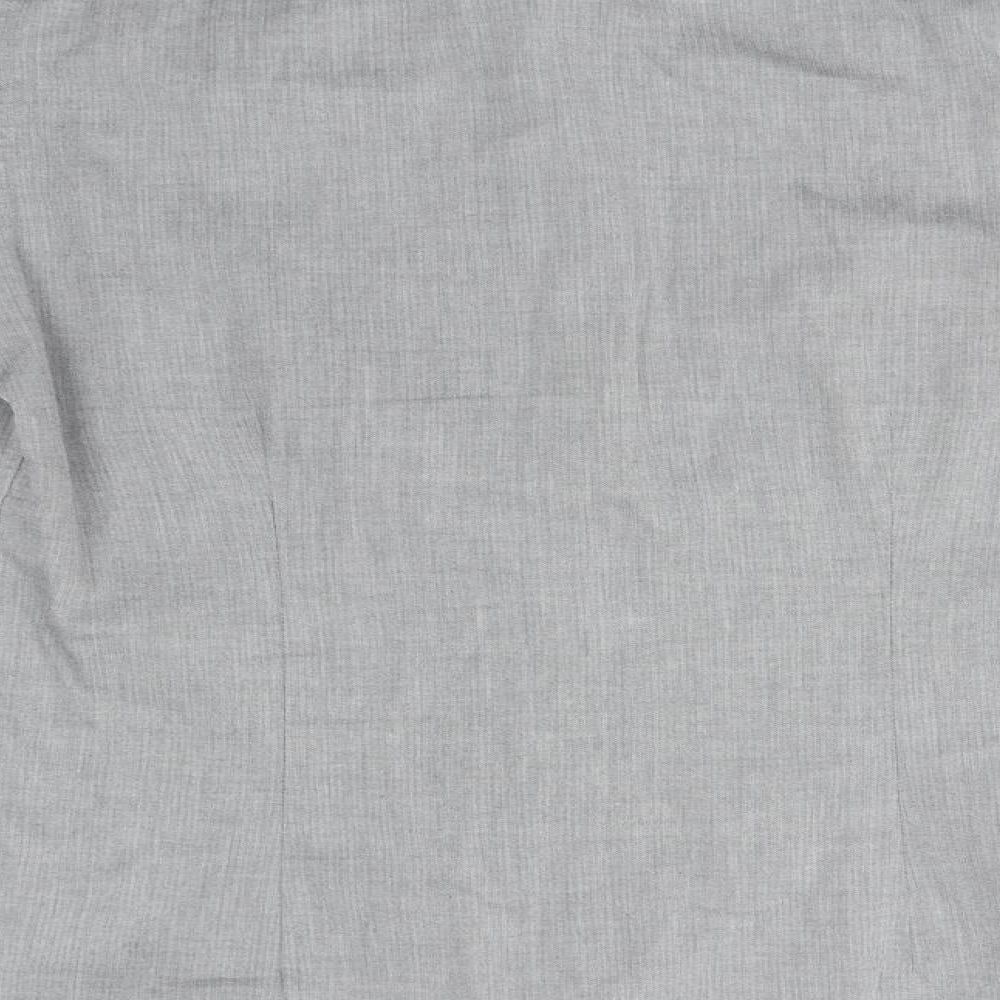 Burton Mens Grey Cotton Button-Up Size S Collared
