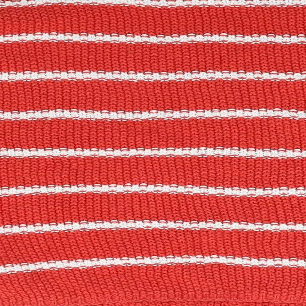 Marks & Spencer Girls Orange Round Neck Striped 100% Cotton Pullover Jumper Size 12-13 Years