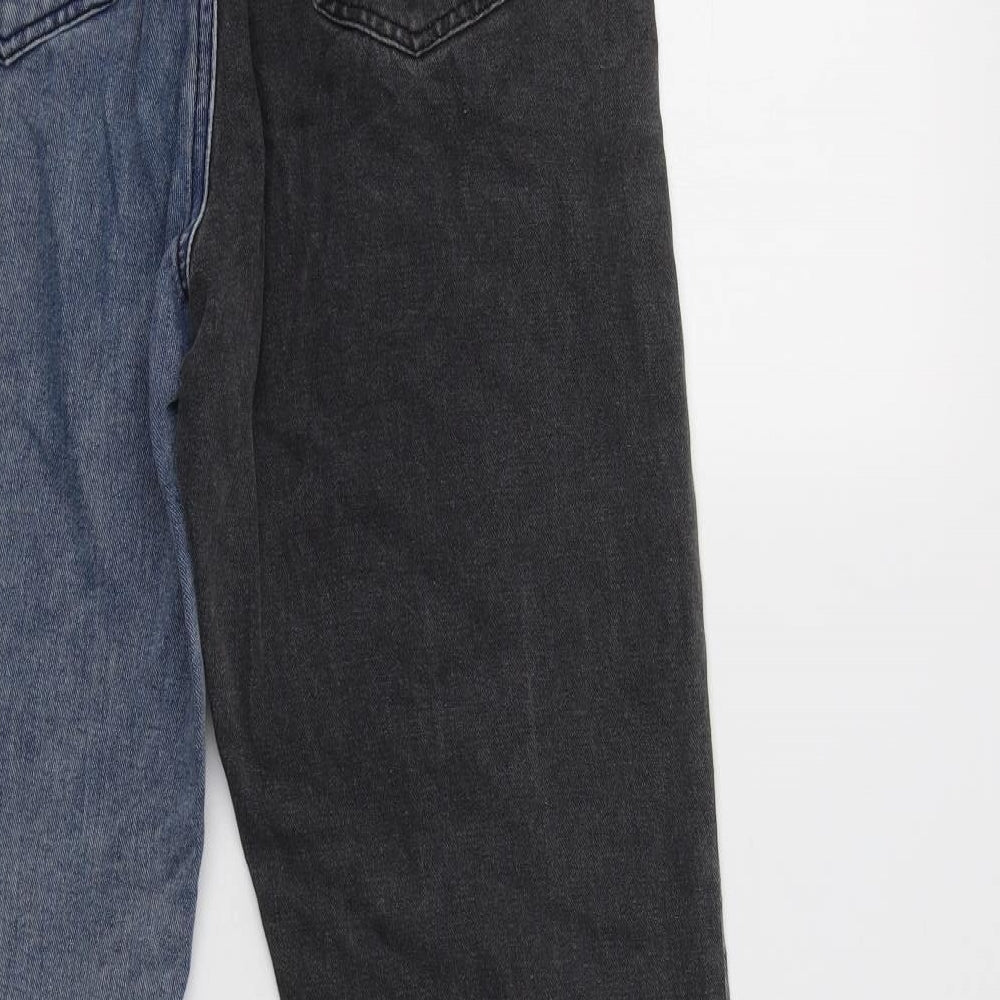 SheIn Womens Blue Cotton Mom Jeans Size S L29 in Regular