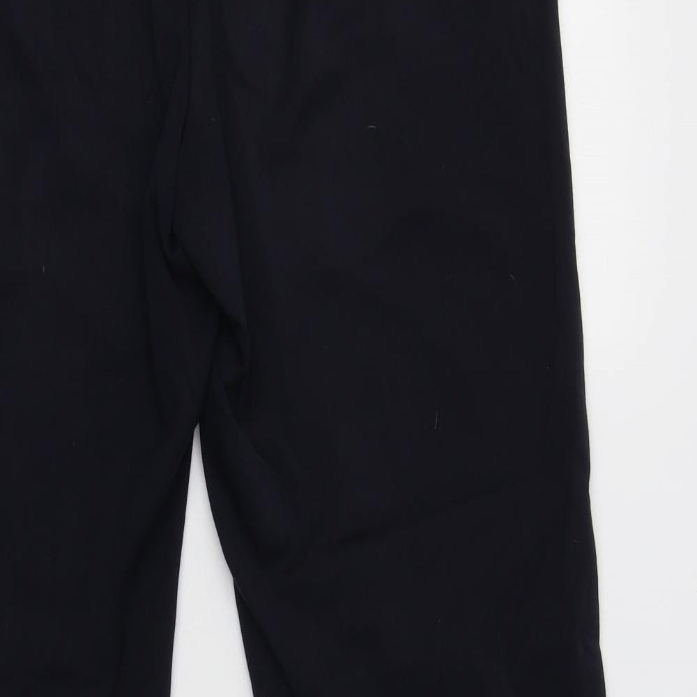 M&S Womens Blue Viscose Dress Pants Trousers Size 12 L28 in Regular