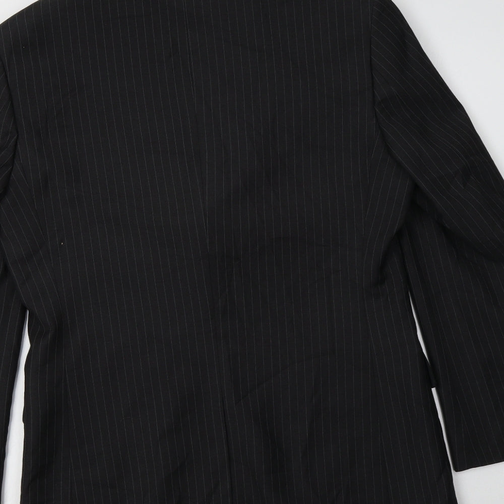 Burton Mens Black Striped Jacket Blazer Size M