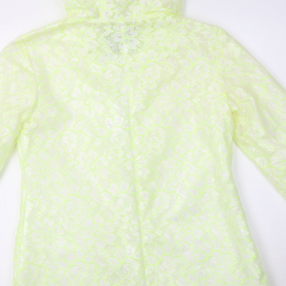 Primark Womens Green Floral Rain Coat Coat Size 6