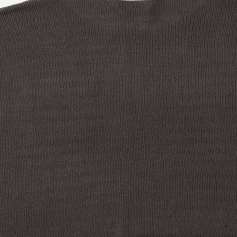 H&M Womens Grey Crew Neck Acrylic Pullover Jumper Size S
