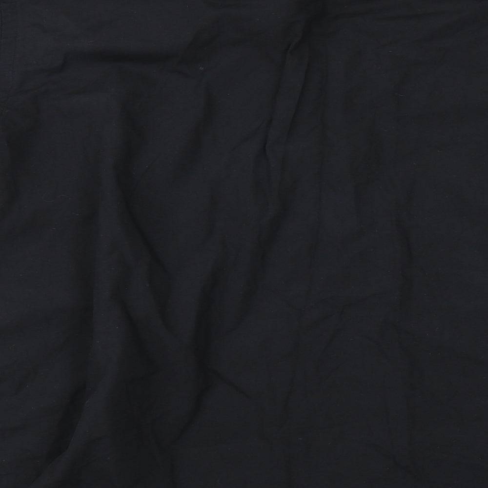 Primark Mens Black Polyester Button-Up Size 16 Collared