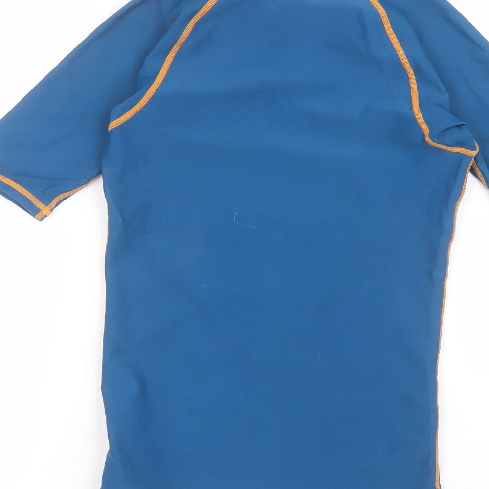 DECATHLON Womens Blue Polyimide Basic T-Shirt Size XS Round Neck