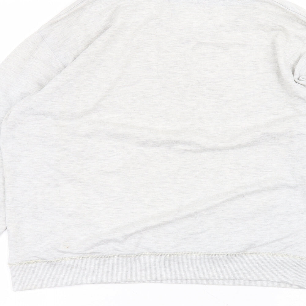 New Look Womens Grey Round Neck Polyester Pullover Jumper Size 12