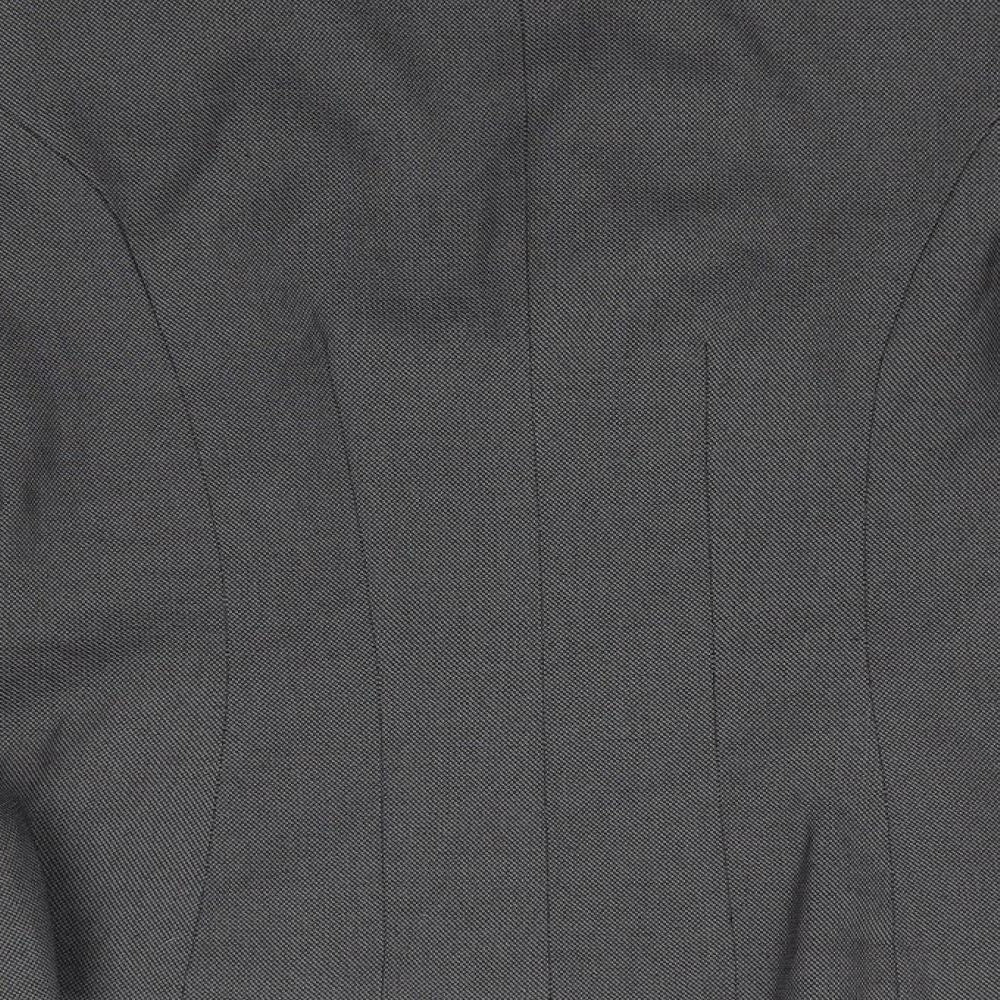 Tu Womens Grey Polka Dot Polyester Jacket Suit Jacket Size 12