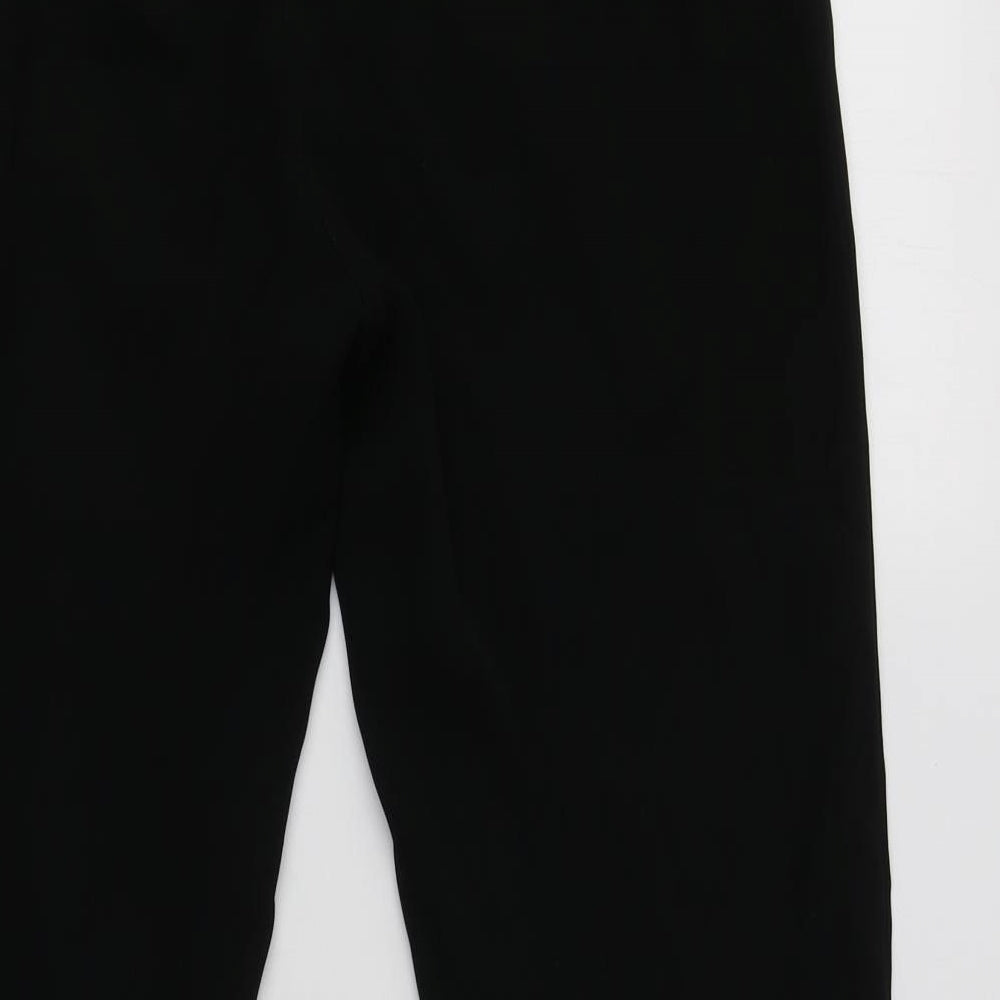 H&M Womens Black Polyester Trousers Size 10 L28 in Regular
